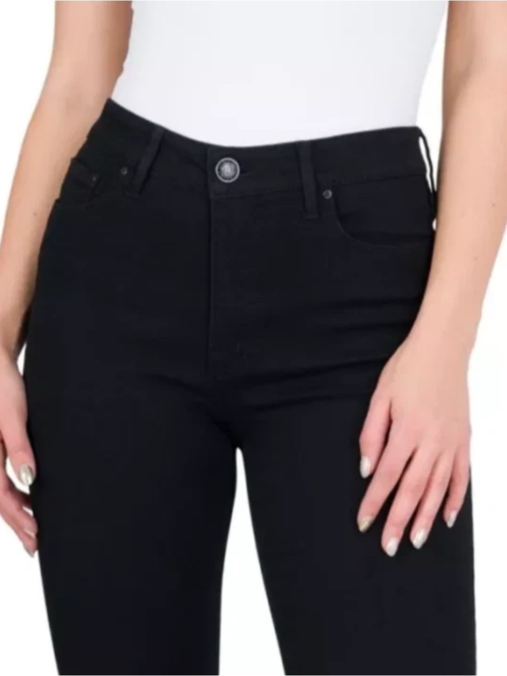 Seven 7 Black Tummy Less Skinny Jeans Size 2 NWT